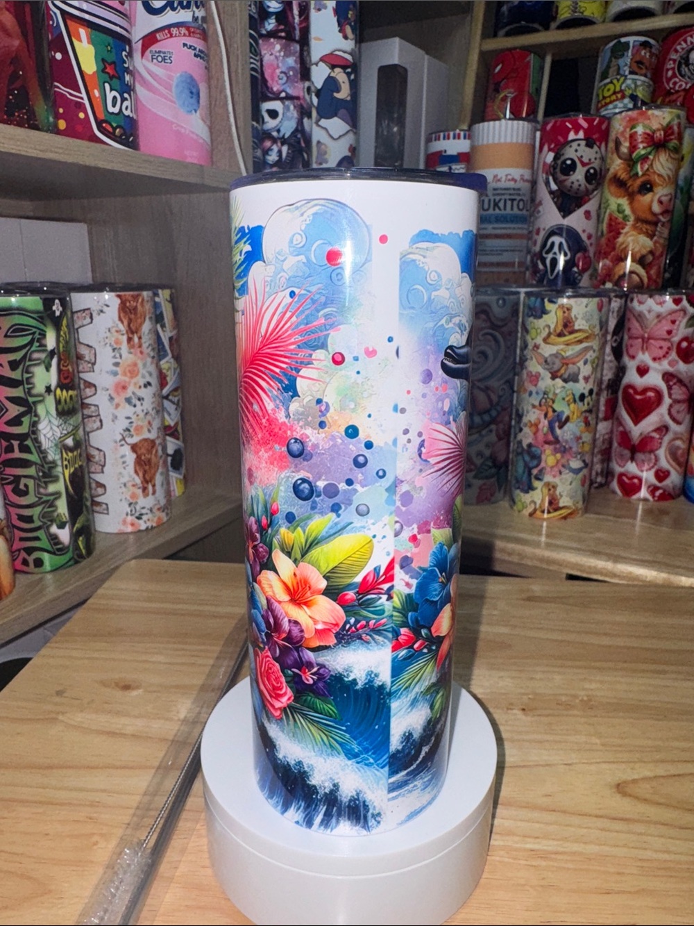 20oz Dolphins Tumbler - Picture 4 of 5